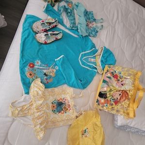 Disney Frozen swim suits, beach bag, coverup, size 7/8